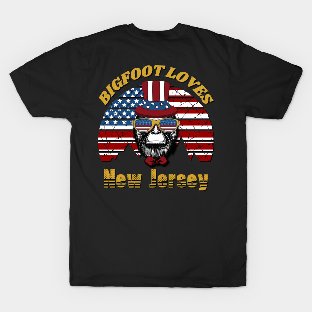 Bigfoot loves America and New Jersey by Scovel Design Shop